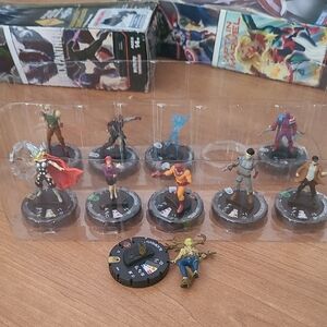 Marvel HeroClix Figure Collection with Red and Blue Accents